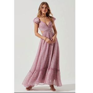 ASTR THE LABEL PRIMROSE FLORAL STRAPPY BACK MAXI DRESS